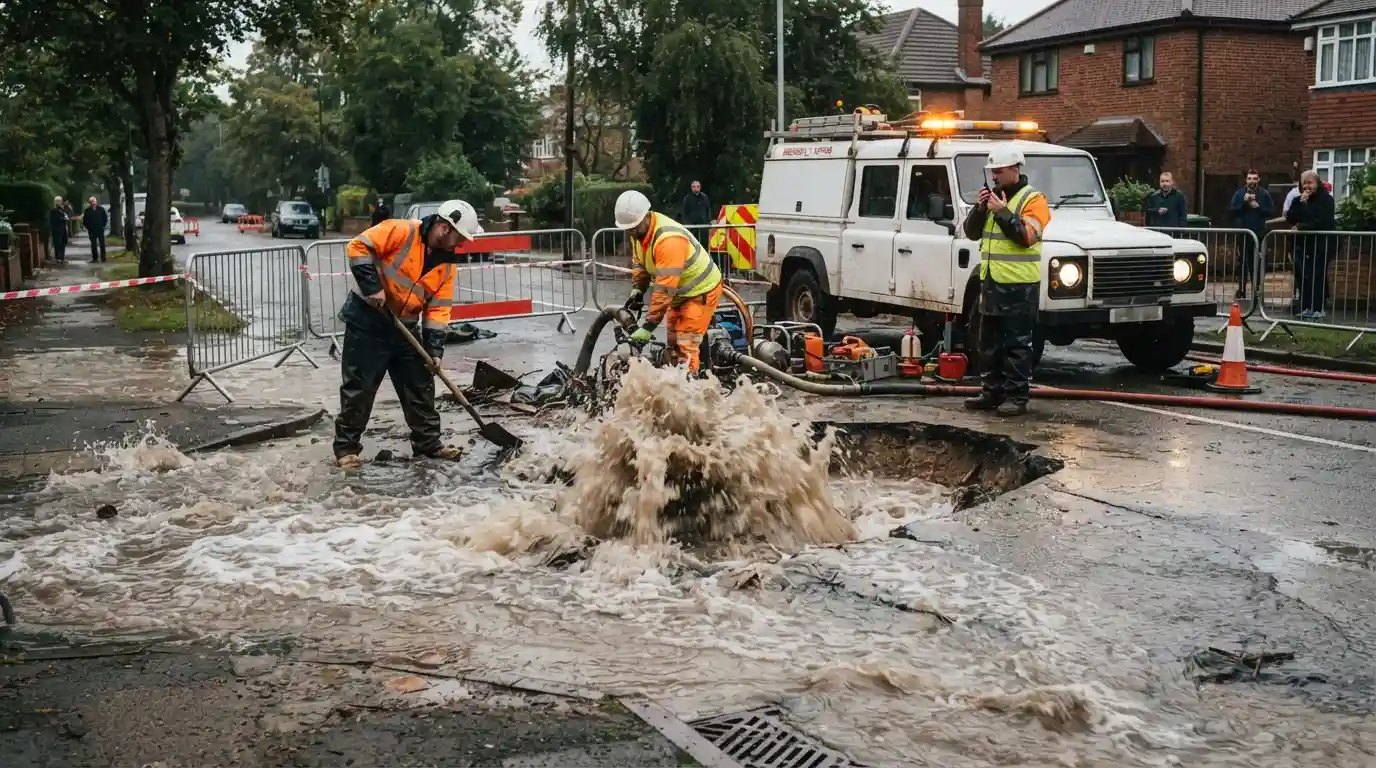 Burst Water Main Emergency Callout