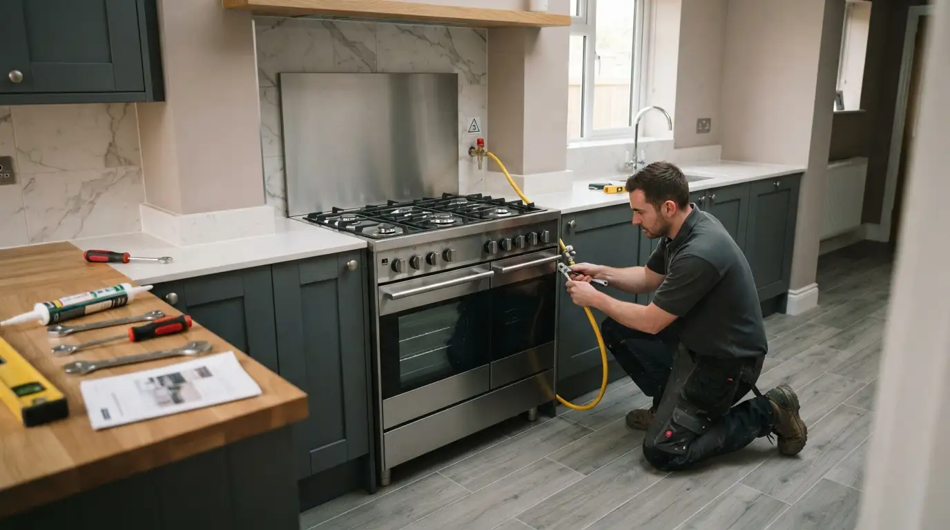 New Gas Cooker Installation for Kitchen Renovations Glasgow