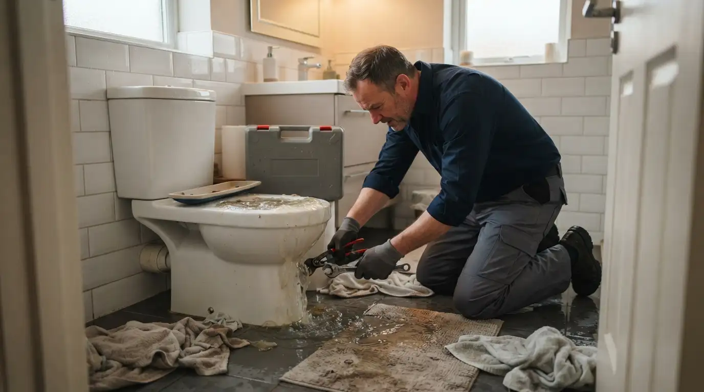 Overflowing Toilet Emergency Fix
